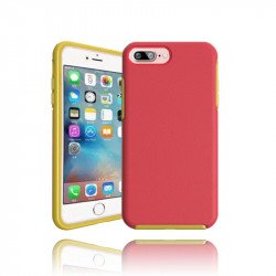 iPhone 7 Plus Hard Gummy Hybrid Case (Hot Pink)